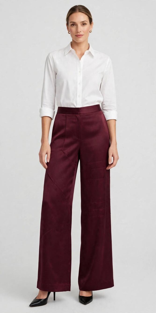 Manning Cartell burgundy satin trouser pants WOMENS 12